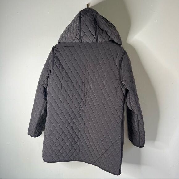 Garnet Hill Essential Quilted Car Coat Sz 14 - Picture 13 of 16